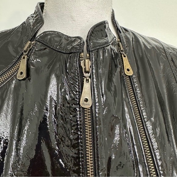 Doma Patent Leather Multi Zipper Jacket Black SZ 
Medium Edgy Streetwear EUC - Picture 5 of 11